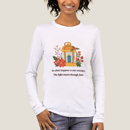 Golden Lantern | Healing Light & Spiritual Hope Tri-Blend Shirt (Voorkant volledig)