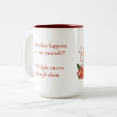Golden Lantern Mug | Inspirational Quote Mug Tweekleurige Koffiemok (Voorkant links)
