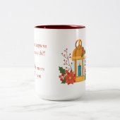 Golden Lantern Mug | Inspirational Quote Mug Tweekleurige Koffiemok (Center)