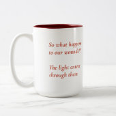 Golden Lantern Mug | Inspirational Quote Mug Tweekleurige Koffiemok (Links)