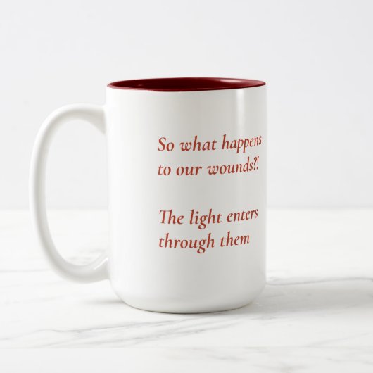 Golden Lantern Mug | Inspirational Quote Mug Tweekleurige Koffiemok (Links)