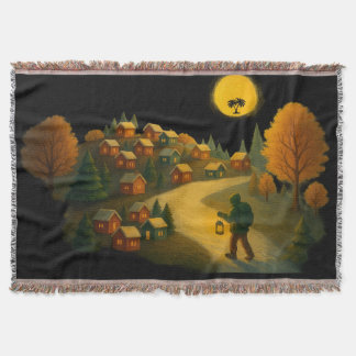 Golden Lantern Village Throw Blanket Cozy Decorati Deken