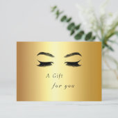 Golden Lashes & Brow Beauty Salon cadeaubon (Staand voorkant)