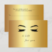 Golden Lashes & Brow Beauty Salon cadeaubon (Voorkant / Achterkant)