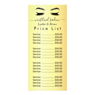 Golden Lashes & Brows Beauty Salon Reclamekaart