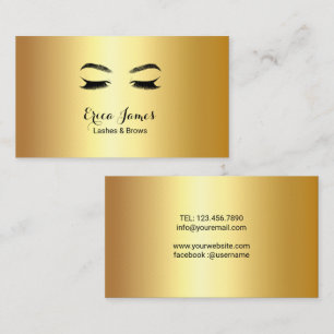 Golden Lashes & Brows Beauty Salon Visitekaartje