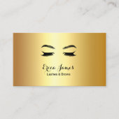 Golden Lashes & Brows Beauty Salon Visitekaartje (Voorkant)