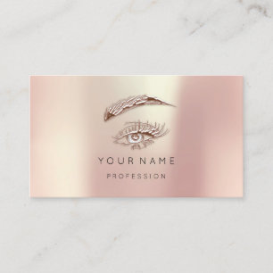 Golden Lashes Brows Makeup Logo Roos Blush Visitekaartje