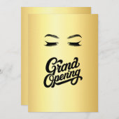 Golden Lashes & Brows schoonheidssalon Grand Openi Kaart (Voorkant / Achterkant)