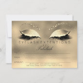 Golden Lashes Extension Makeup Certificate Gift (Voorkant)