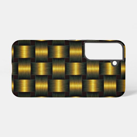 Golden Lattice Black Gold Samsung Galaxy Hoesje (Achterkant horizontaal)