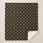 Golden Lattice Elegance Sherpa Deken (Voorkant)