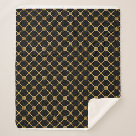 Golden Lattice Elegance Sherpa Deken