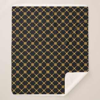 Golden Lattice Elegance Sherpa Deken