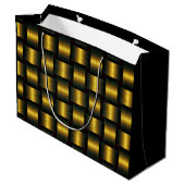 Golden Lattice Gift Bag Groot Cadeauzakje (Achterkant Gekanteld)