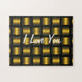 Golden Lattice - Ik hou van je - voeg Jouw tekst/n Legpuzzel (Horizontaal)