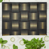 Golden Lattice Kitchen Towel Theedoek (Gevouwen)
