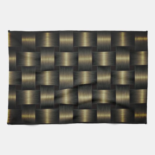 Golden Lattice Kitchen Towel Theedoek (Horizontaal)