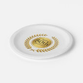 Golden Laurel Krans 50ste verjaardag Papieren Bordje (Gekanteld)