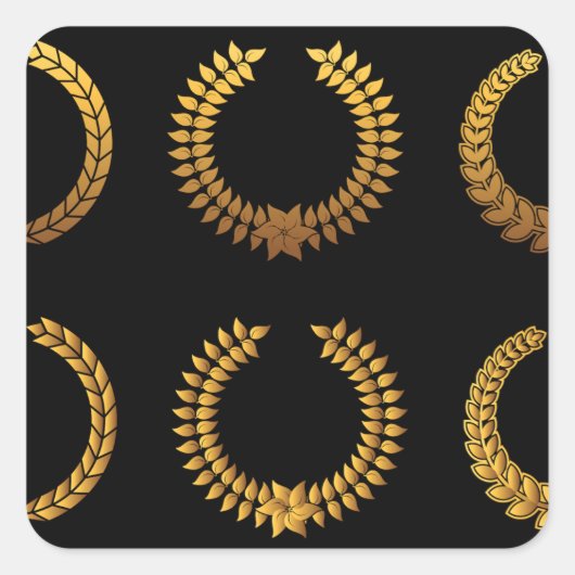 Golden Laurel kransen Stickers (Voorkant)