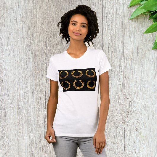 Golden Laurel Wreaten Womens T-Shirt