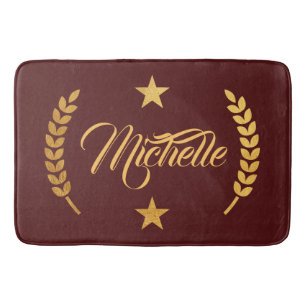 Golden Laurel Wreath Badmat