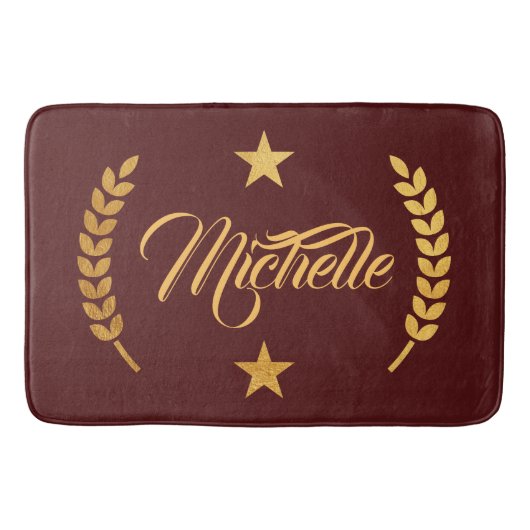 Golden Laurel Wreath Badmat (Voorkant)