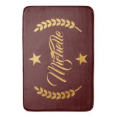 Golden Laurel Wreath Badmat (Voorkant Verticaal)