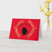 Golden Laurel Wreath Fireman-kerstkaart Kaart (Gele Bloem)