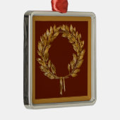Golden Laurel Wreath Metalen Ornament (Rechts)