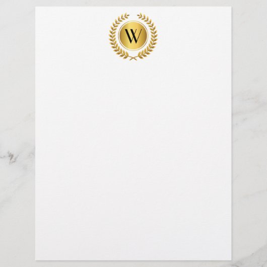 Golden Laurel Wreath Monogram (Voorkant)