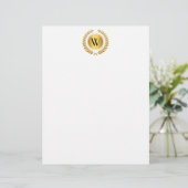 Golden Laurel Wreath Monogram (Staand voorkant)