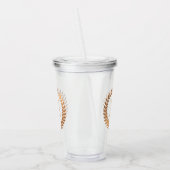 Golden Laurel Wreath Monogram Acryl Drinkbeker (Links)