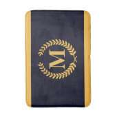 Golden Laurel Wreath Monogram Badmat (Voorkant Verticaal)