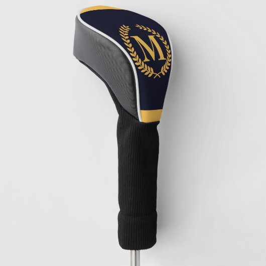 Golden Laurel Wreath Monogram Golfheadcover (Schuin)