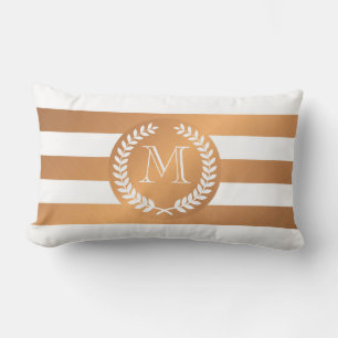 Golden Laurel Wreath Monogram Kussen