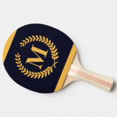 Golden Laurel Wreath Monogram Tafeltennisbatje (Zijkant)