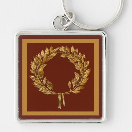 Golden Laurel Wreath Sleutelhanger (Voorkant)