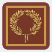 Golden Laurel Wreath Sticker (Voorkant)