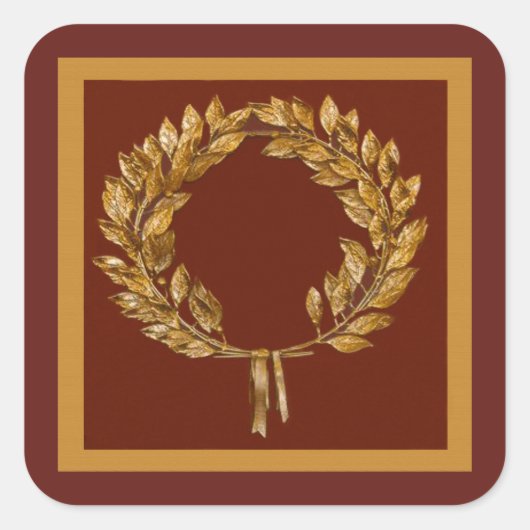 Golden Laurel Wreath Sticker (Voorkant)