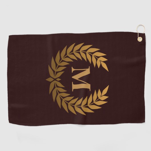 Golden Laurel Wreathe Golfhanddoek (Horizontaal)