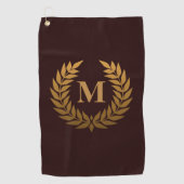 Golden Laurel Wreathe Golfhanddoek (Voorkant)
