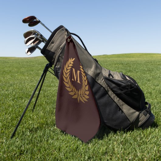 Golden Laurel Wreathe Golfhanddoek (Groen)