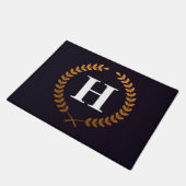 Golden Laurel Wreaths Monogram Deurmat (Schuin)