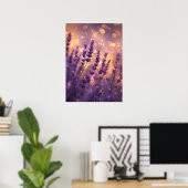Golden Lavender Field Wall Art Print (Thuiskantoor)