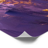 Golden Lavender Flowers Wall Art Print Poster (Hoek)