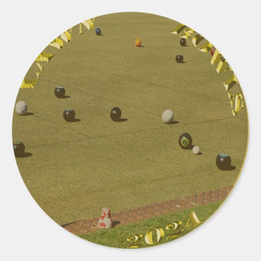 Golden Lawn Bowls 2024 Munt, Ronde Sticker (Voorkant)