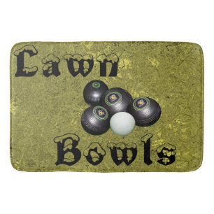 Golden Lawn Bowls Design, Memory Foam Bathmat Badmat