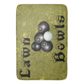 Golden Lawn Bowls Design, Memory Foam Bathmat Badmat (Voorkant Verticaal)