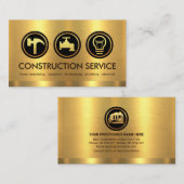 Golden Layer Gold Construction Tools Visitekaartje (Voorkant / Achterkant)